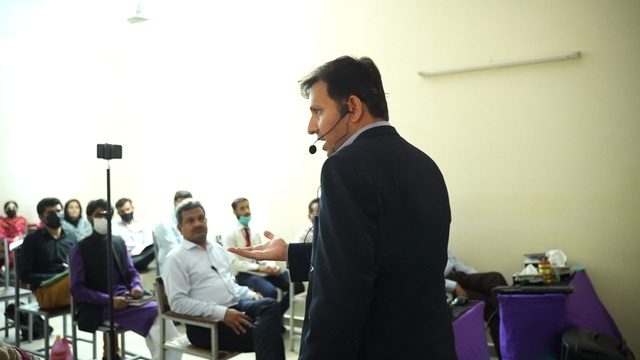 Mohsin facilitating a training session
